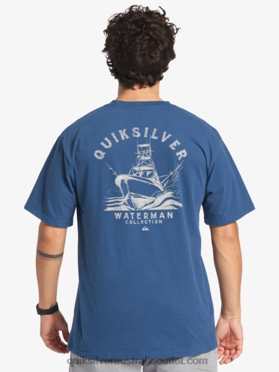 Quiksilver Men Waterman Heading Out T-Shirt H2N4B61 ensign blue
