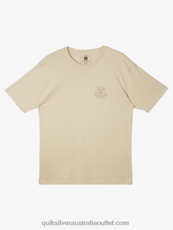 Quiksilver Men Waterman Outdoor Livin T-Shirt H2N4B57 brown rice