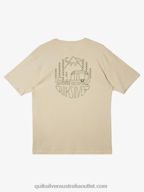 Quiksilver Men Waterman Outdoor Livin T-Shirt H2N4B57 brown rice