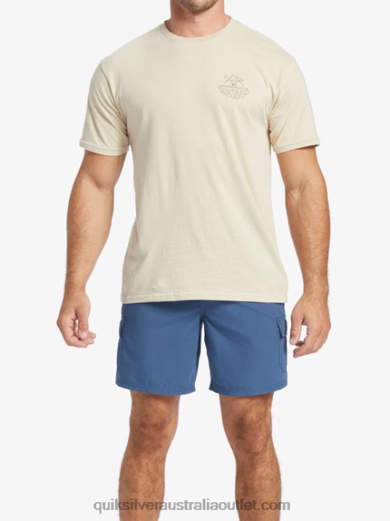 Quiksilver Men Waterman Outdoor Livin T-Shirt H2N4B57 brown rice