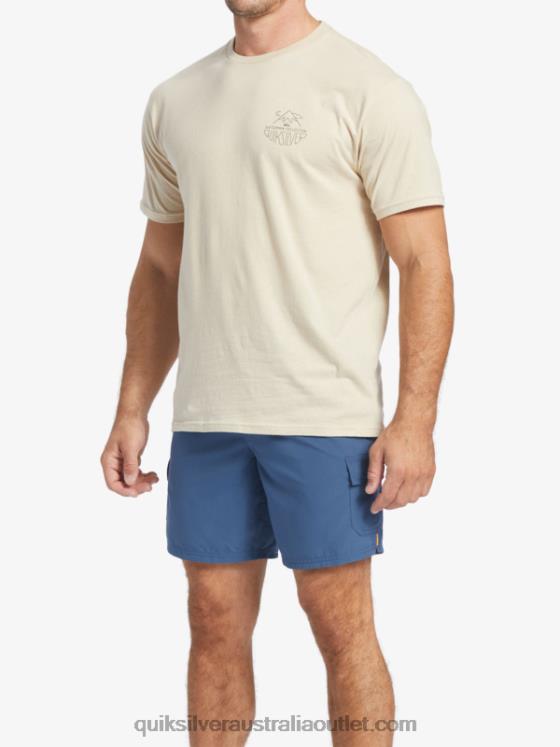 Quiksilver Men Waterman Outdoor Livin T-Shirt H2N4B57 brown rice