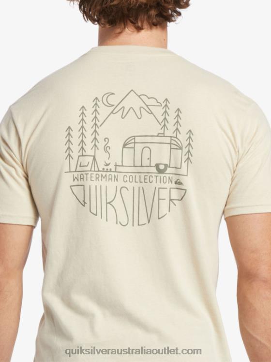 Quiksilver Men Waterman Outdoor Livin T-Shirt H2N4B57 brown rice