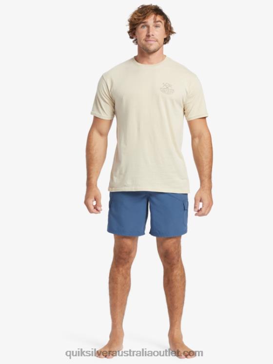 Quiksilver Men Waterman Outdoor Livin T-Shirt H2N4B57 brown rice