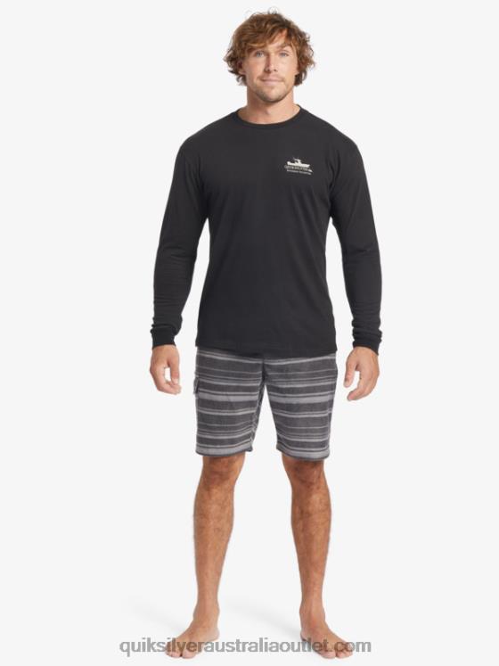 Quiksilver Men Waterman Power Trip Long Sleeve T-Shirt H2N4B62 black