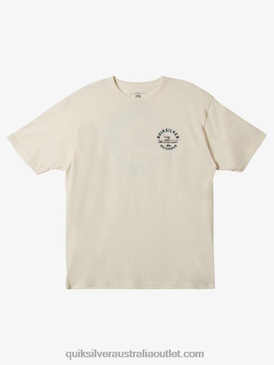 Quiksilver Men Waterman QS Outboarder T-Shirt H2N4B1481 antique white