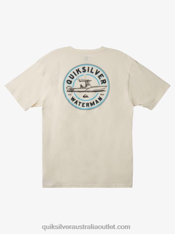 Quiksilver Men Waterman QS Outboarder T-Shirt H2N4B1481 antique white