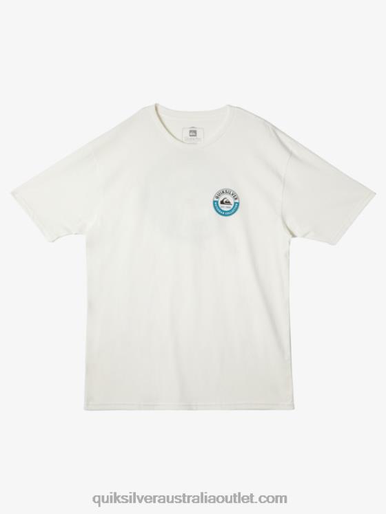 Quiksilver Men Waterman Sea Shark T-Shirt H2N4B41 snow white