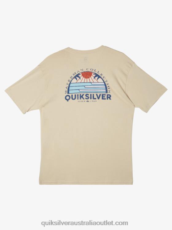 Quiksilver Men Waterman Set View T-Shirt H2N4B38 brown rice