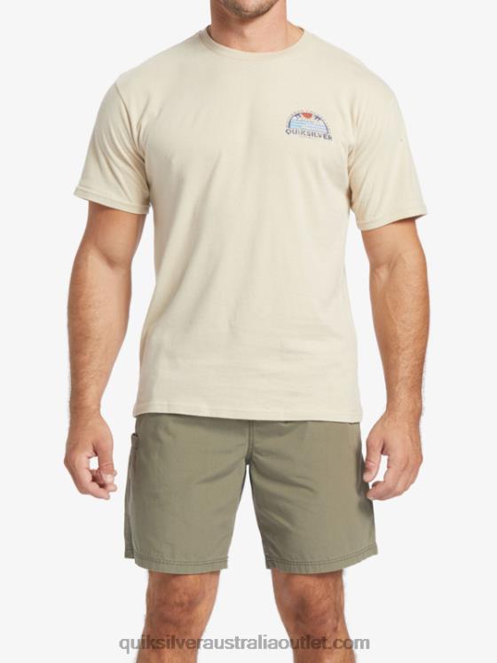 Quiksilver Men Waterman Set View T-Shirt H2N4B38 brown rice