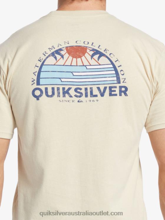 Quiksilver Men Waterman Set View T-Shirt H2N4B38 brown rice
