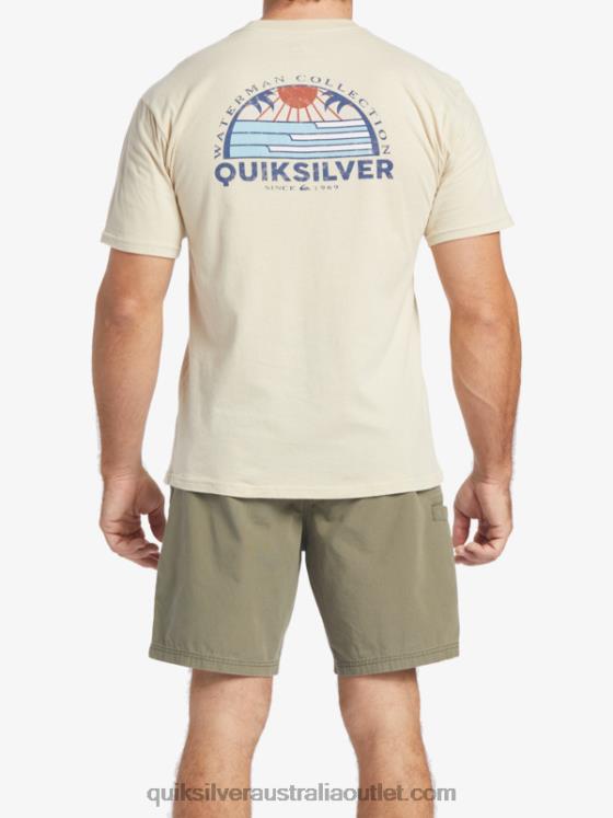 Quiksilver Men Waterman Set View T-Shirt H2N4B38 brown rice