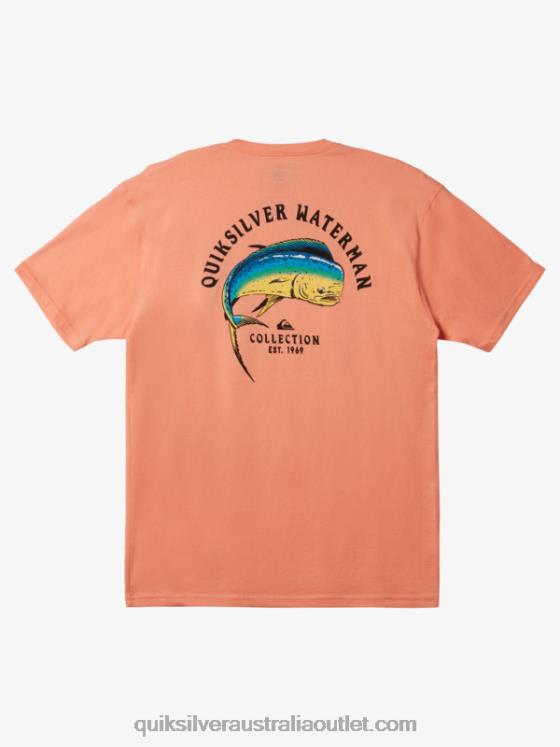 Quiksilver Men Waterman Tension On T-Shirt H2N4B1342 peach pink