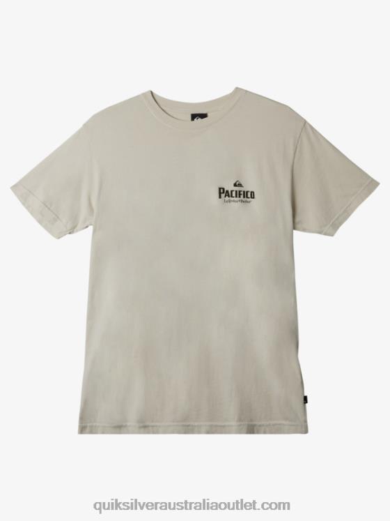 Quiksilver x Pacifico Men Dont Fight The Foam T-Shirt H2N4B11 stone