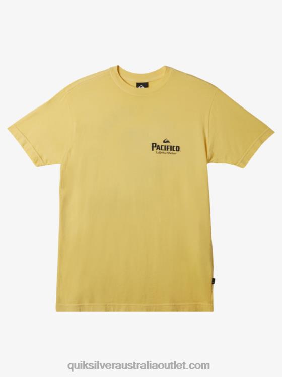 Quiksilver x Pacifico Men Dont Fight The Foam T-Shirt H2N4B12 gold