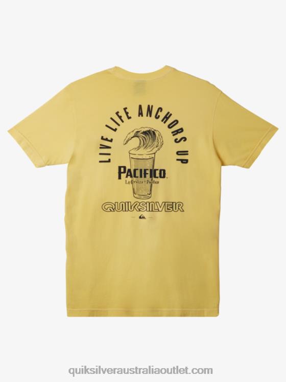 Quiksilver x Pacifico Men Dont Fight The Foam T-Shirt H2N4B12 gold