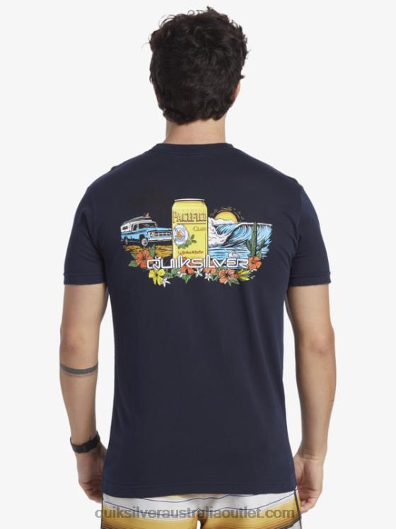 Quiksilver x Pacifico Men Lockup T-Shirt H2N4B1 navy blazer