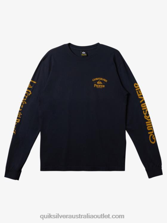Quiksilver x Pacifico Men Straight Shooter Long Sleeve T-Shirt H2N4B6 navy blazer
