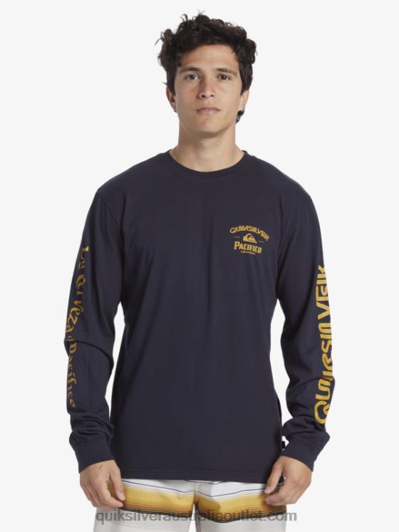 Quiksilver x Pacifico Men Straight Shooter Long Sleeve T-Shirt H2N4B6 navy blazer