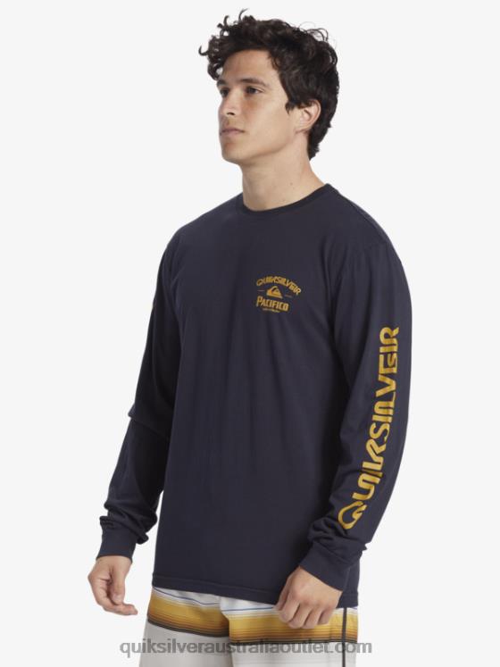 Quiksilver x Pacifico Men Straight Shooter Long Sleeve T-Shirt H2N4B6 navy blazer