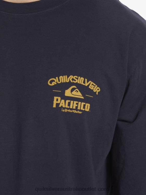 Quiksilver x Pacifico Men Straight Shooter Long Sleeve T-Shirt H2N4B6 navy blazer