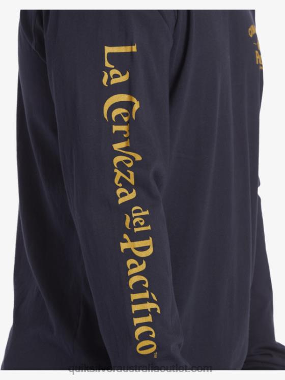 Quiksilver x Pacifico Men Straight Shooter Long Sleeve T-Shirt H2N4B6 navy blazer