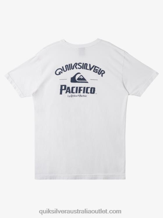 Quiksilver x Pacifico Men Straight Shooter T-Shirt H2N4B7 white
