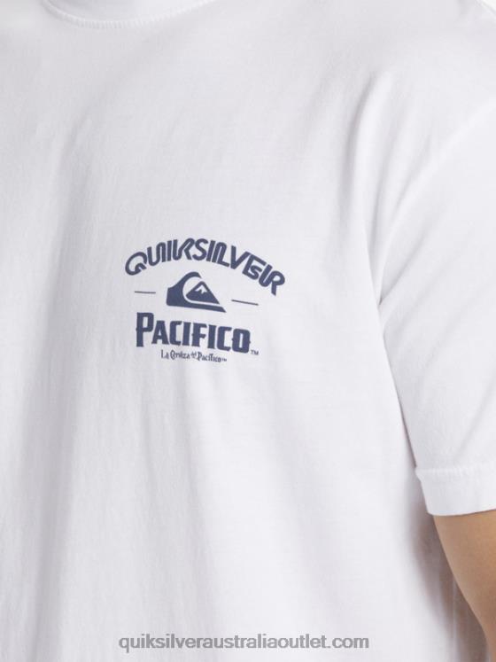 Quiksilver x Pacifico Men Straight Shooter T-Shirt H2N4B7 white