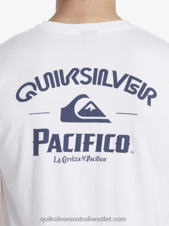 Quiksilver x Pacifico Men Straight Shooter T-Shirt H2N4B7 white