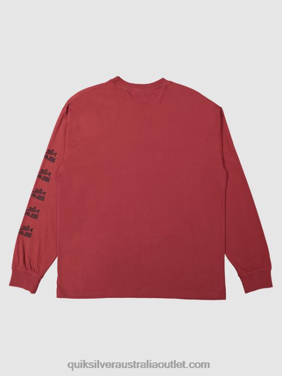 Quiksilver x Stab Men Organic Long Sleeve T-Shirt H2N4B1844 ruby wine