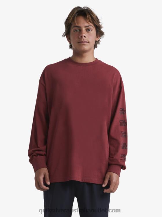 Quiksilver x Stab Men Organic Long Sleeve T-Shirt H2N4B1844 ruby wine