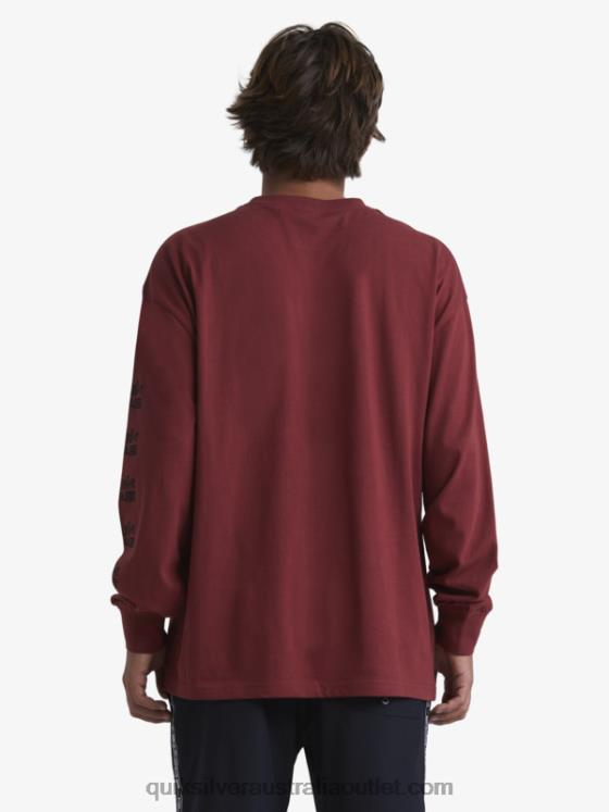Quiksilver x Stab Men Organic Long Sleeve T-Shirt H2N4B1844 ruby wine