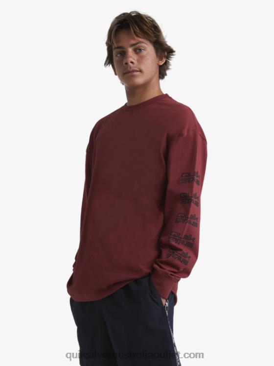 Quiksilver x Stab Men Organic Long Sleeve T-Shirt H2N4B1844 ruby wine