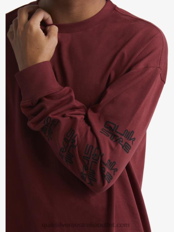 Quiksilver x Stab Men Organic Long Sleeve T-Shirt H2N4B1844 ruby wine