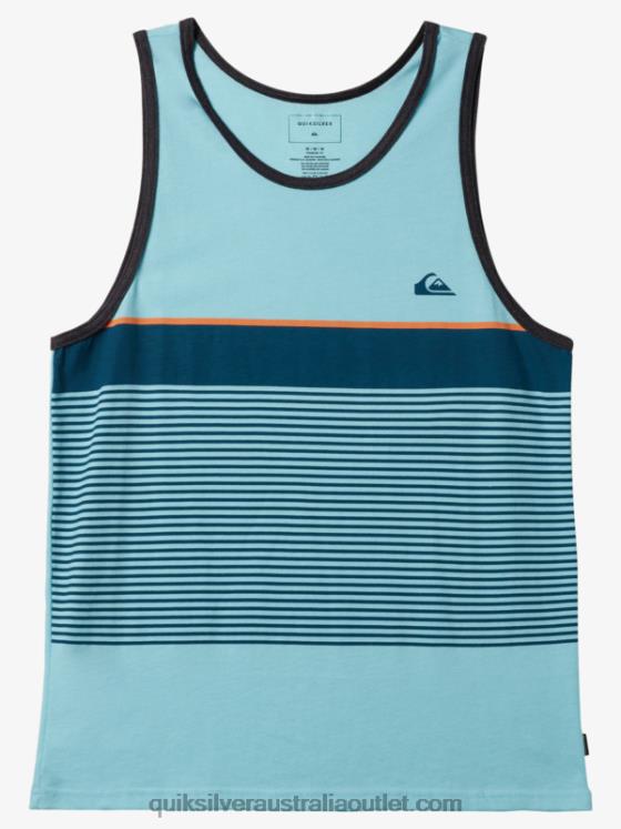 Quiksilver Men Tijuana Stripe Tank H2N4B455 angel blue heather