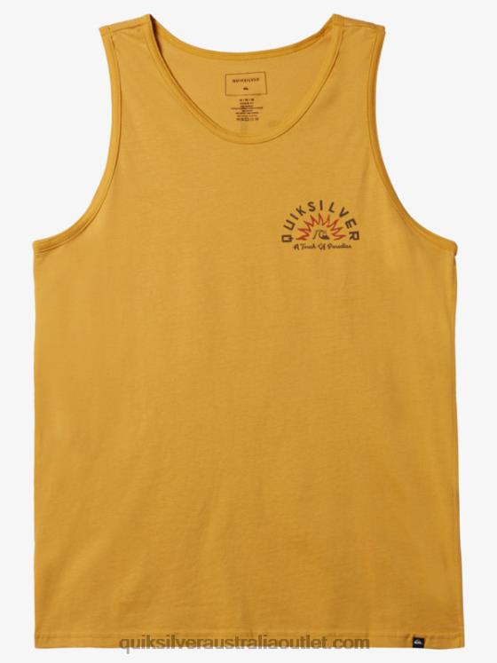 Quiksilver Men Water Tales Tanks T-shirt H2N4B1363 bright gold