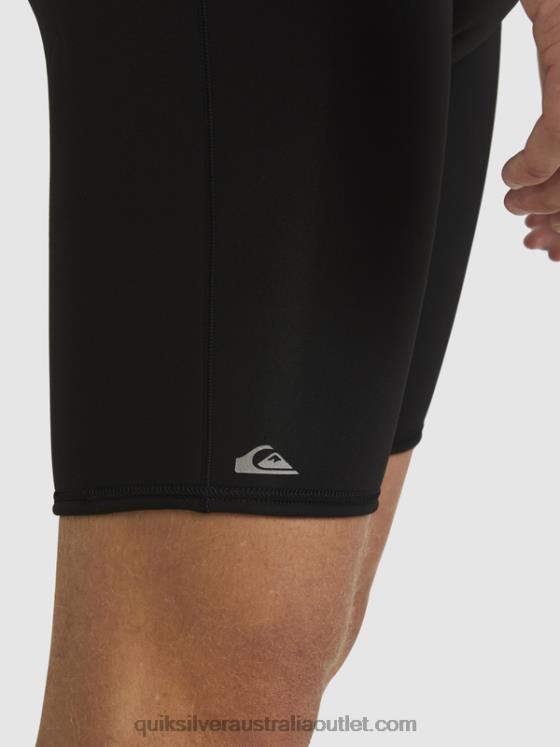 Quiksilver Men 2/2mm Everyday Sessions Short Sleeve Back Zip Springsuit H2N4B1432 black