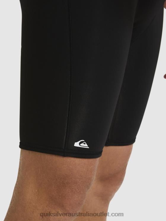 Quiksilver Men 2/2mm Everyday Sessions Short Sleeve Back Zip Springsuit H2N4B1433 black/gun metal