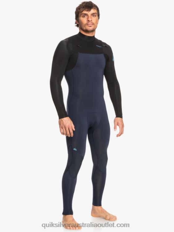 Quiksilver Men 3/2 Everyday Sessions Chest-Zip Wetsuit H2N4B1278 dark navy/black