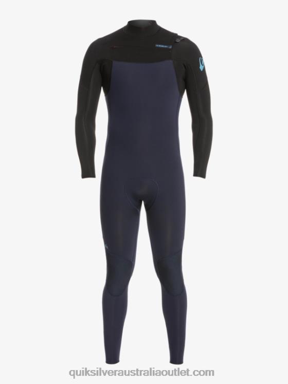 Quiksilver Men 3/2 Everyday Sessions Chest-Zip Wetsuit H2N4B1278 dark navy/black