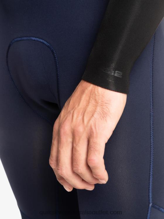 Quiksilver Men 3/2 Everyday Sessions Chest-Zip Wetsuit H2N4B1278 dark navy/black