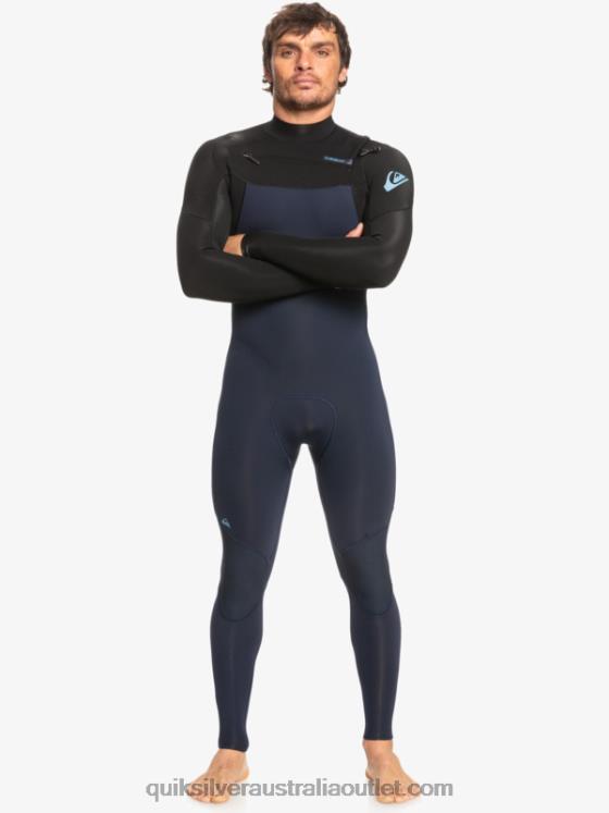 Quiksilver Men 3/2 Everyday Sessions Chest-Zip Wetsuit H2N4B1278 dark navy/black