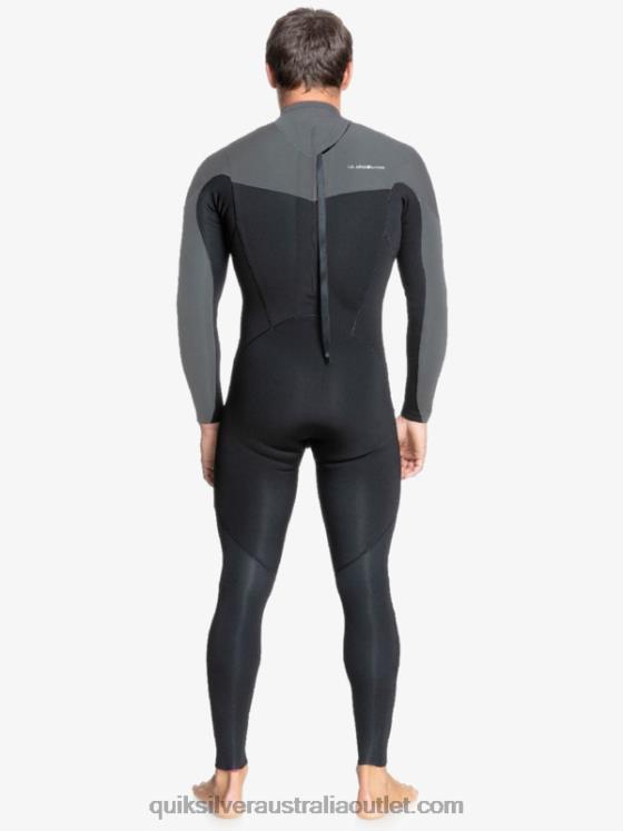 Quiksilver Men 4/3 Everyday Sessions Back-Zip Wetsuit H2N4B1173 black/gun metal