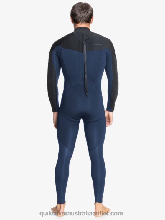 Quiksilver Men 4/3 Everyday Sessions Back-Zip Wetsuit H2N4B1175 dark navy/black