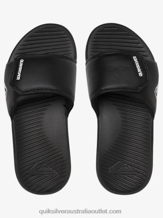 Quiksilver Boys 8-16 Bright Coast Adjust Sliders H2N4B2185 black/white