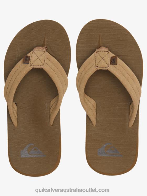 Quiksilver Boys 8-16 Carver Suede Core Sandals H2N4B2092 tan 1