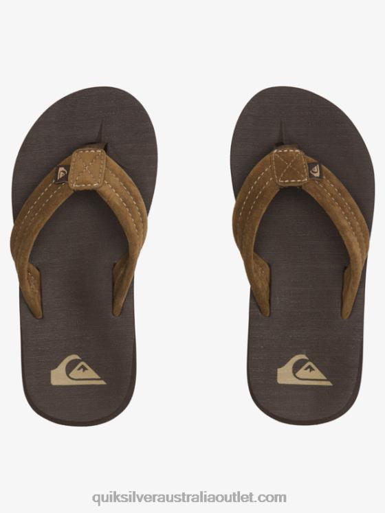 Quiksilver Boys 8-16 Carver Suede Core Sandals H2N4B2093 brown 1