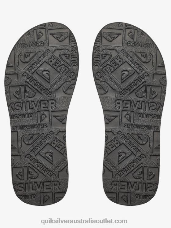 Quiksilver Boys 8-16 Carver Suede Leather Sandals H2N4B2283 demitasse - solid