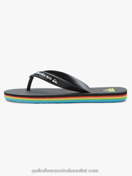 Quiksilver Boys 8-16 Molokai Core Flip-Flops H2N4B2169 black