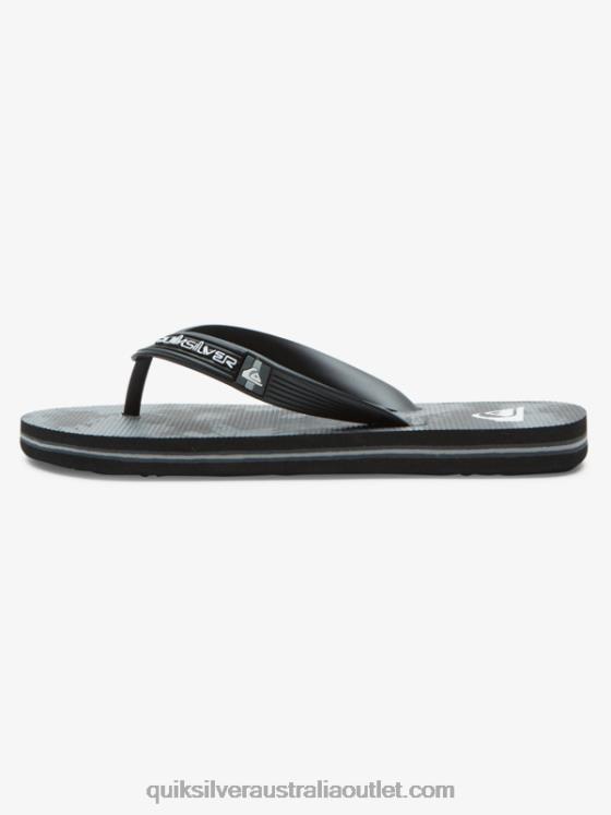 Quiksilver Boys 8-16 Molokai Flip-Flops H2N4B2026 black/grey