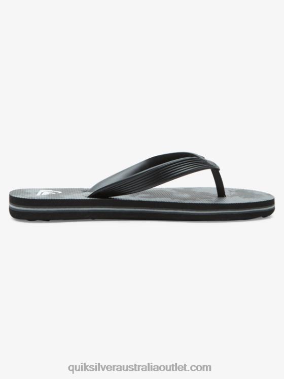 Quiksilver Boys 8-16 Molokai Flip-Flops H2N4B2026 black/grey